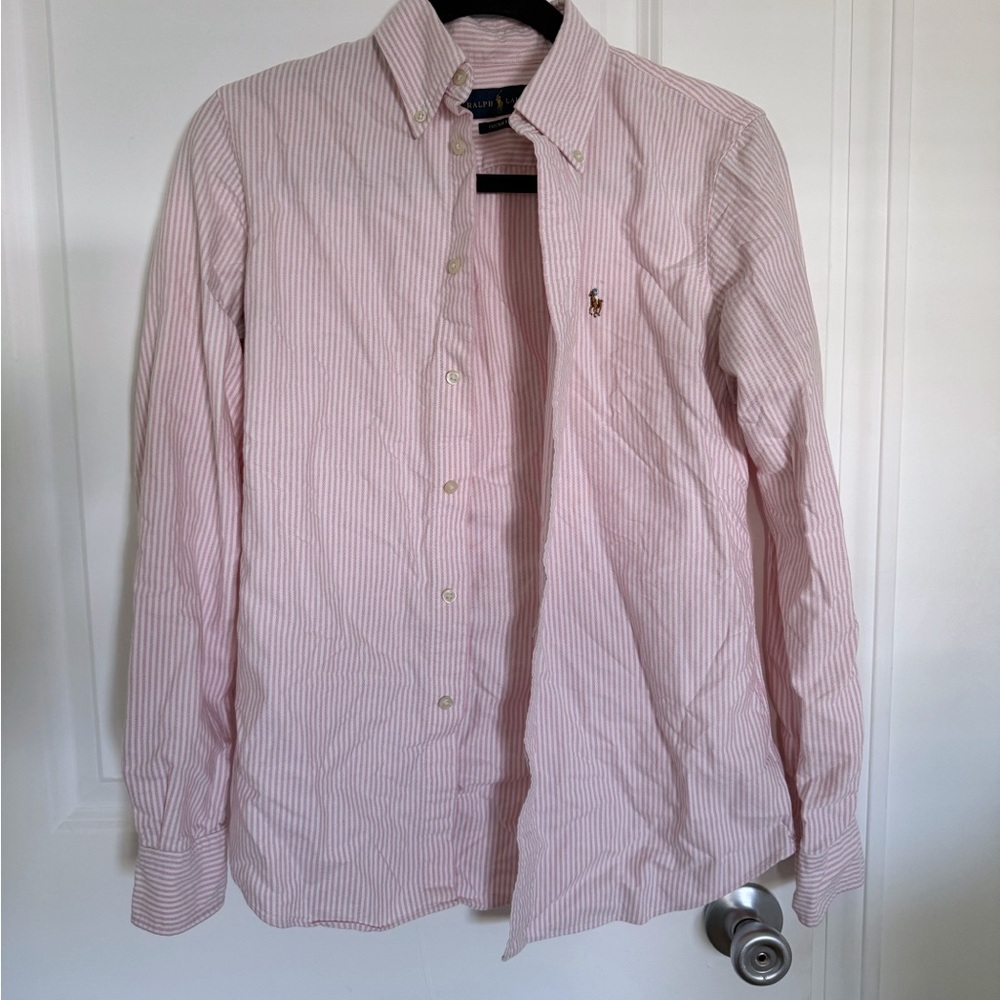 Ralph Lauren Pink Pinstripe Button Down